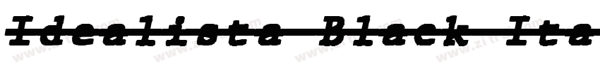 Idealista Black Ital字体转换 Idealista Black Ital字体转换